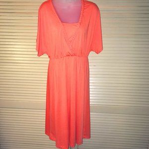 NWOT Orange Short Sleeve Dress Medium